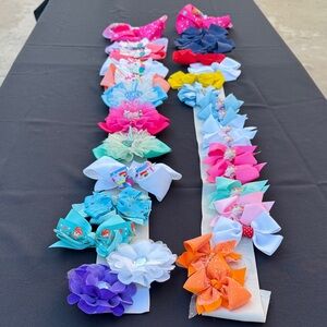 Colorful Kids Hair Bow Set